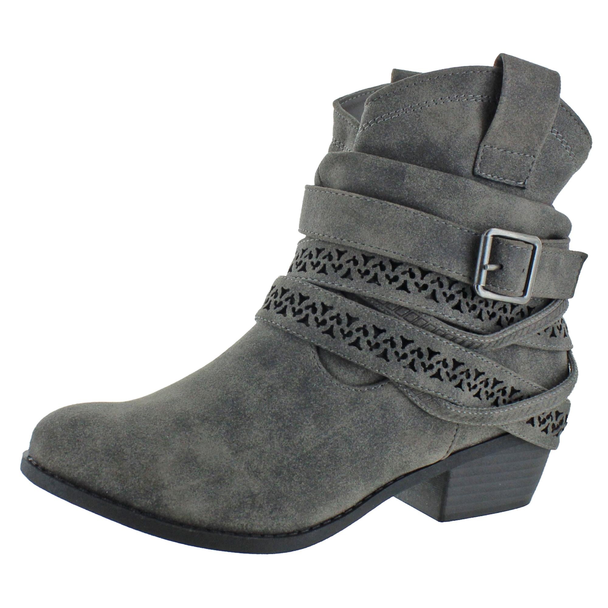 leather western ankle boots
