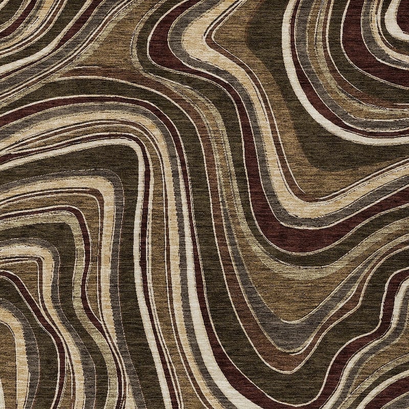 HomeRoots Abstract Transitional Rectangle Outdoor Rug