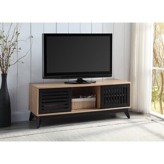 Solid Wood TV Stand TV Console Storage Rack Locker with Open ...