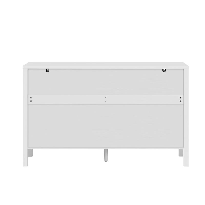 Storage Cabinet with Vertical Stripe Doors & Adjustable Shelves, Sideboard Cabinet with Door Racks & Side Hooks