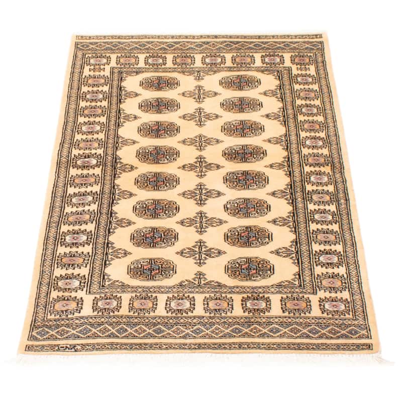 ECARPETGALLERY Hand-knotted Peshawar Bokhara Beige Wool Rug - 3'1 x 5'4