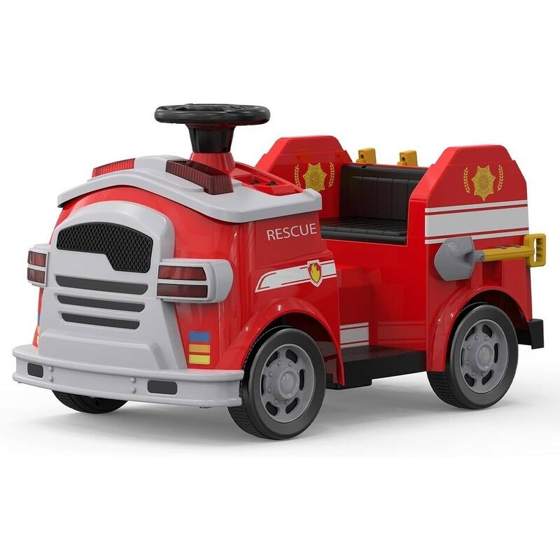 EROMMY 12V Ride-On Fire Truck with Remote, Siren & Realistic Firefighting Tools – Kids Electric Vehicle