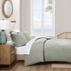 preview thumbnail 5 of 6, Tommy Bahama Harbor Palm Cotton Green Duvet Cover Set