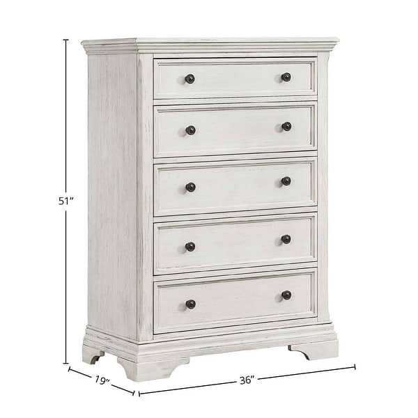 dimension image slide 1 of 2, Olivia 5-Drawer Chest