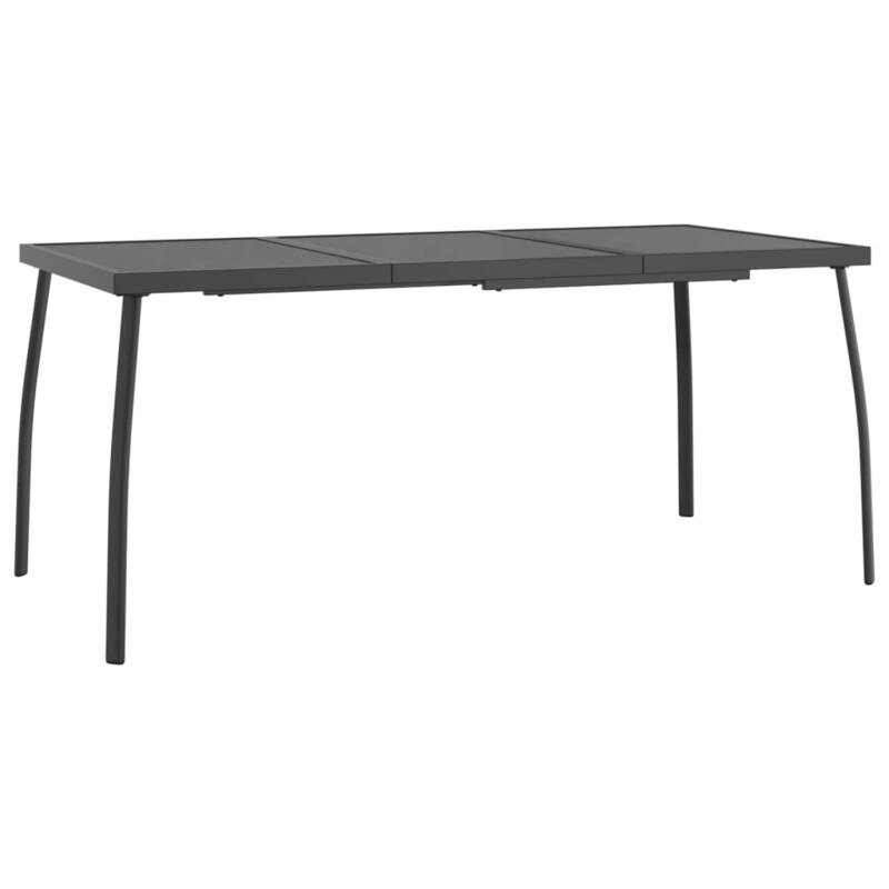 vidaXL Garden Dining Set Anthracite Steel