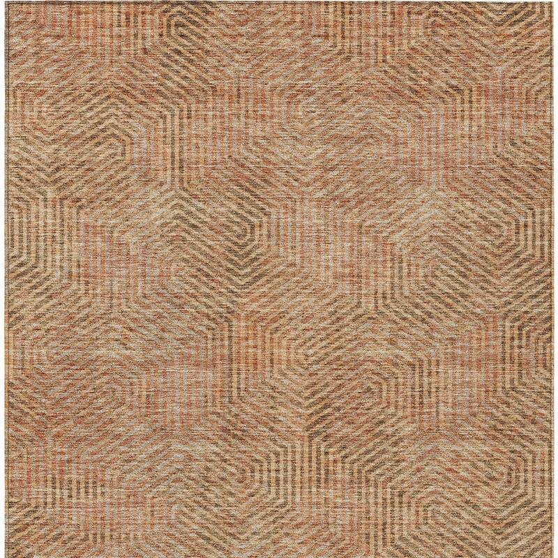 HomeRoots Geometric Transitional Rectangle Outdoor Rug