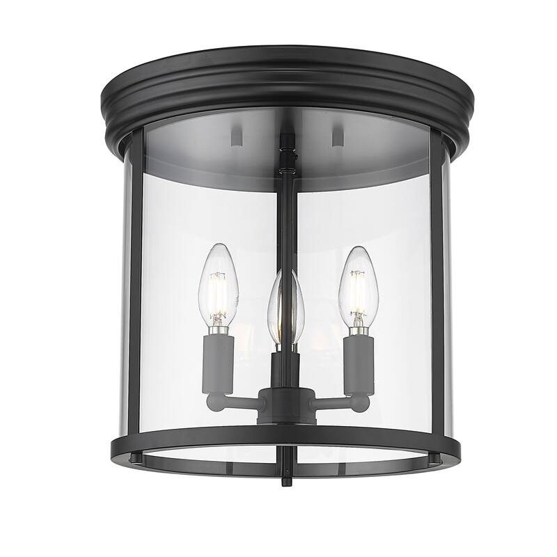 Z-Lite 742F13 Thayer 3 Light 13" Wide Flush Mount Ceiling Fixture