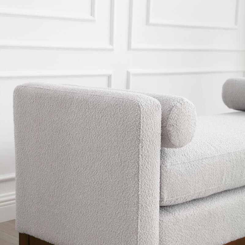 GEITIN 53.5"W Elegant Upholstered Bench with Wood Legs