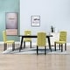 preview thumbnail 2 of 3, vidaXL Dining Chairs 4 pcs Green Fabric