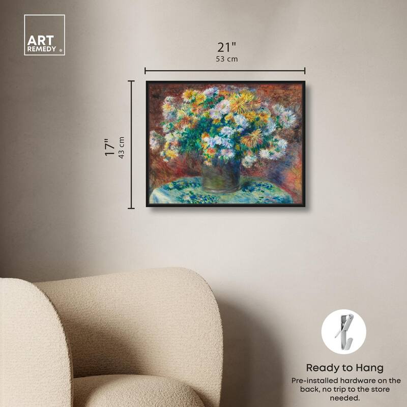 Renoir Chrysanthemum Canvas by Art Remedy
