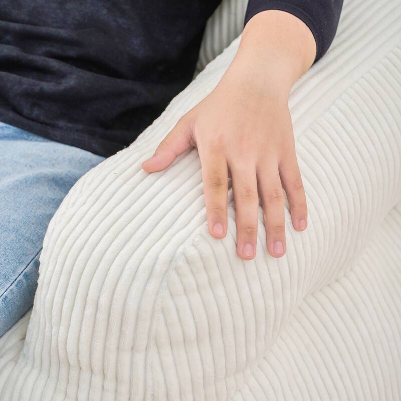 Oversized Bean Bag Chair w/Memory Foam & Armrests, Comfy for Bedroom, Living Room, or Office