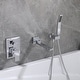 preview thumbnail 25 of 45, Solid Brass Wall Mounted Roman Tub Faucet with Swivel Tub Spout and Rough-in Valve