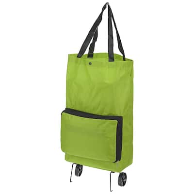 Foldable Shopping Cart Collapsible Trolley Bags Shopping Bags w Wheels