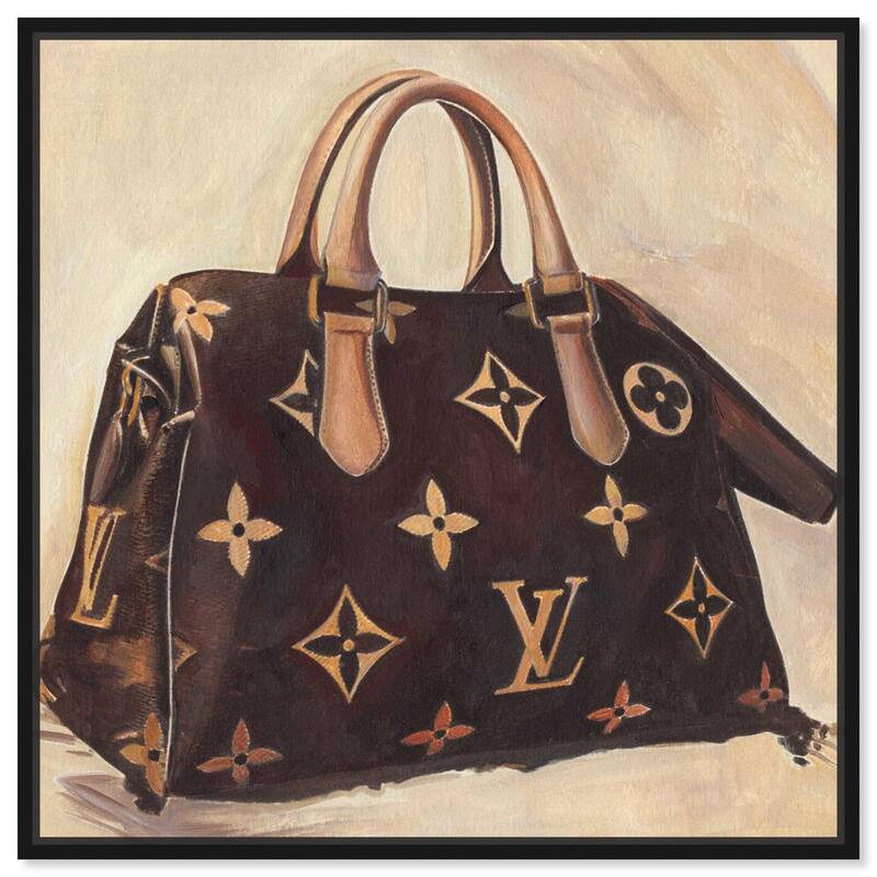 Doll Memories Majestic Monogram Canvas by Art Remedy - Black - 30" x 30"