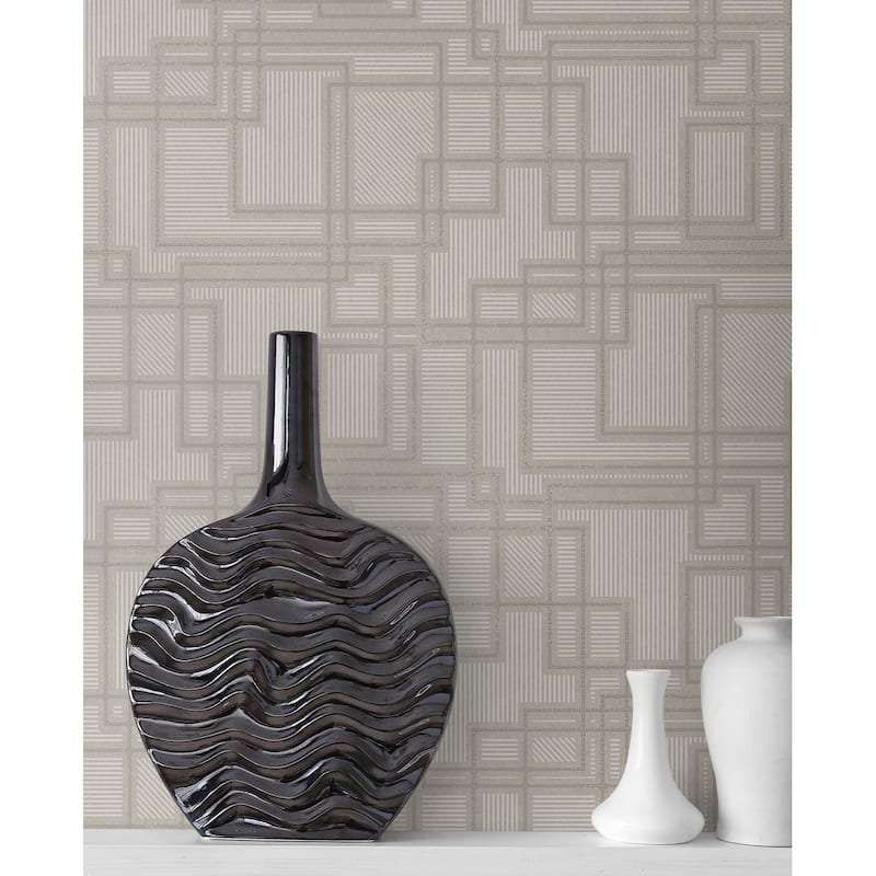 Henderson, Bauhaus Cityscape 33' L X 20.5" W, Art Deco Wallpaper Roll