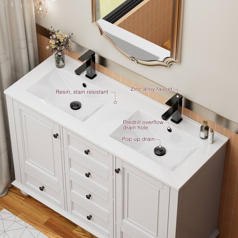 Bathroom Vanity with Sink Combo Set, Free Standing Bathroom Storage Cabinet