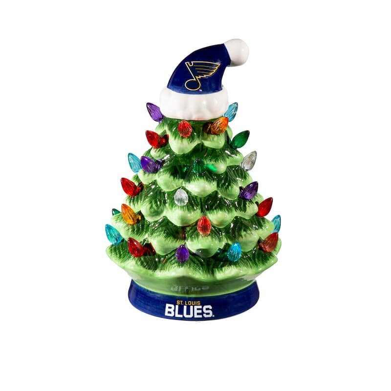 8" LED Ceramic Tabletop Christmas Tree, St Louis Blues