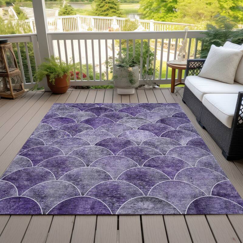 Machine Washable Indoor/ Outdoor Chantille Contemporary Rug