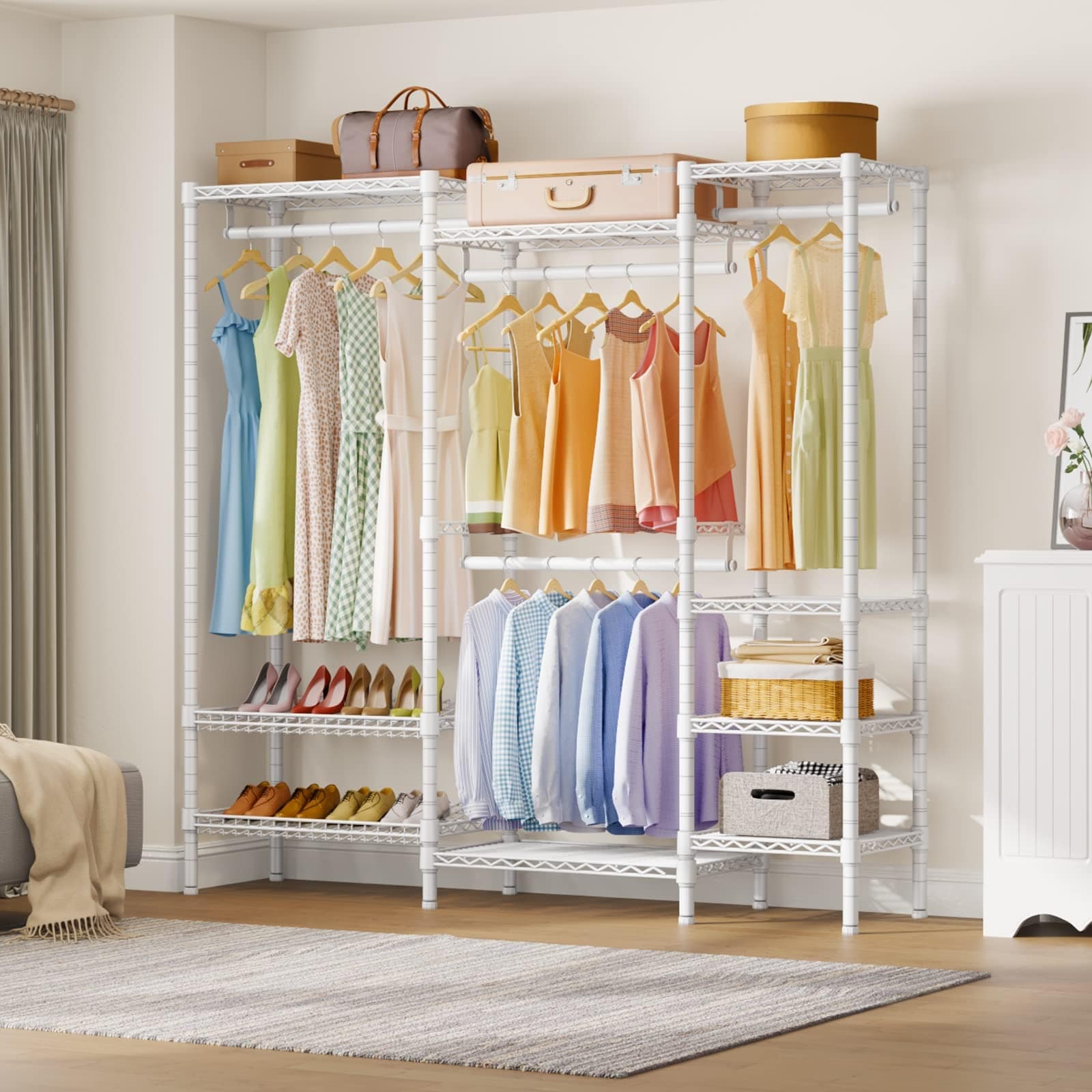 Garment and outlet shoe rack