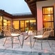 preview thumbnail 41 of 45, 3 Piece Outdoor Wicker Furniture Patio Bistro Set With Cushions for Porch Poolside Garden - 21.2"L x 23.6"W x 31.5"H