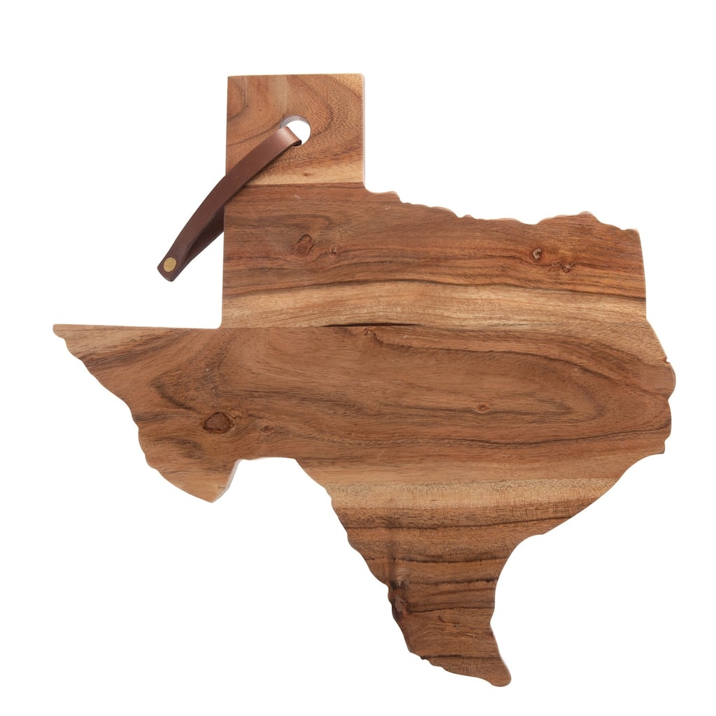 Acacia Wood "Texas" Cutting Board - A - Natural