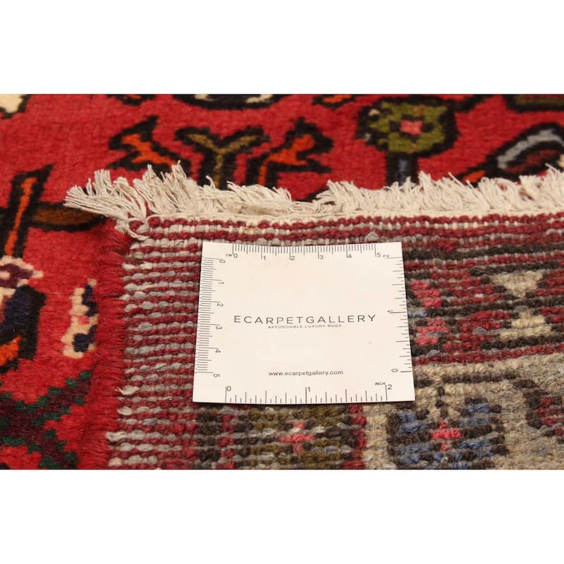 ECARPETGALLERY Hand-knotted Andelz Red Wool Rug - 3'7 x 4'7
