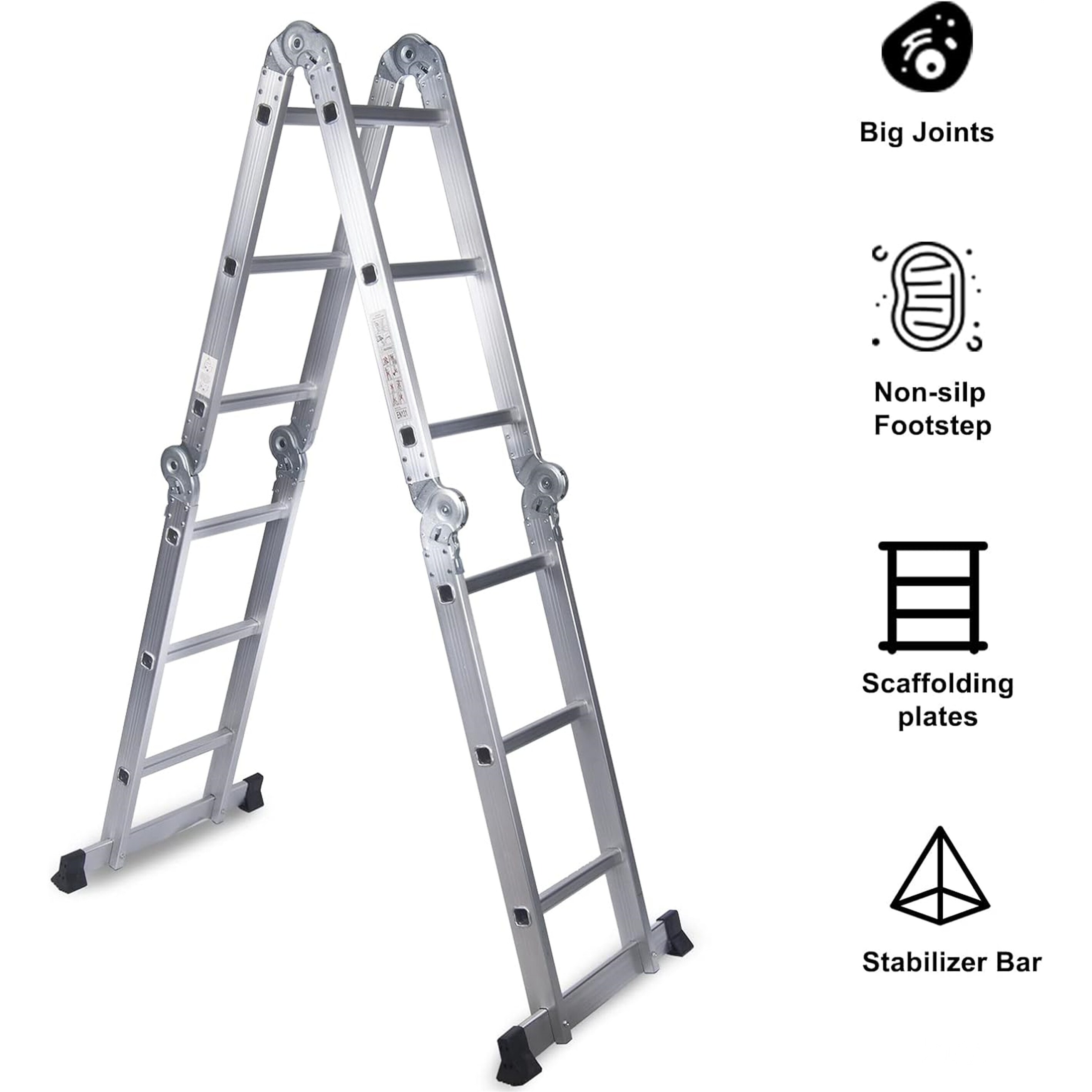 Ladders Telescoping Ladder Aluminum Extension Folding