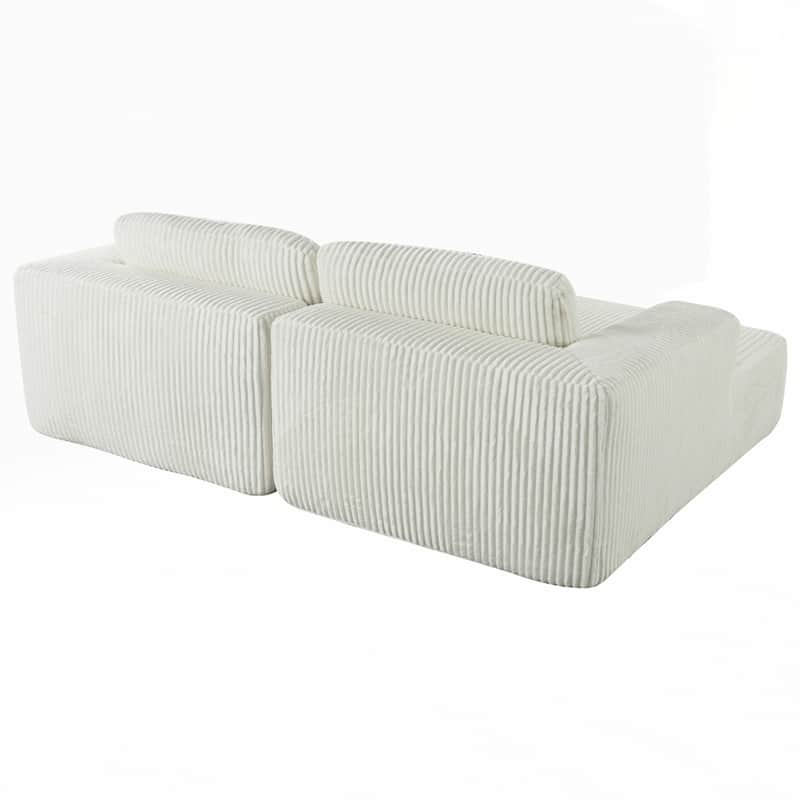 Corduroy Double Sofa Bed with 2 Pillows