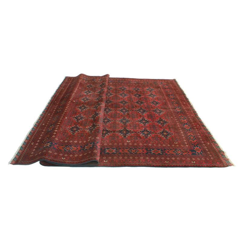 Khal Mohammadi Noslen Burgundy/Navy Rug - 7'11" x 11'3"