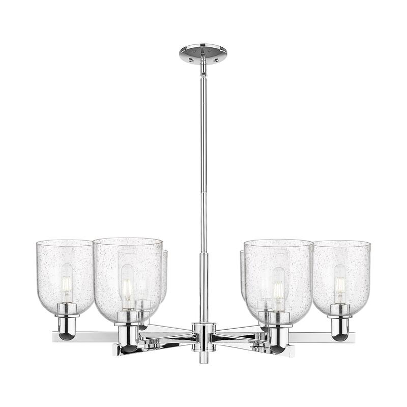 Innovations Lighting Endless Possibilities Arcadia - Bella - 6 Light 35" Stem Hung Chandelier - Polished Chrome/Seedy