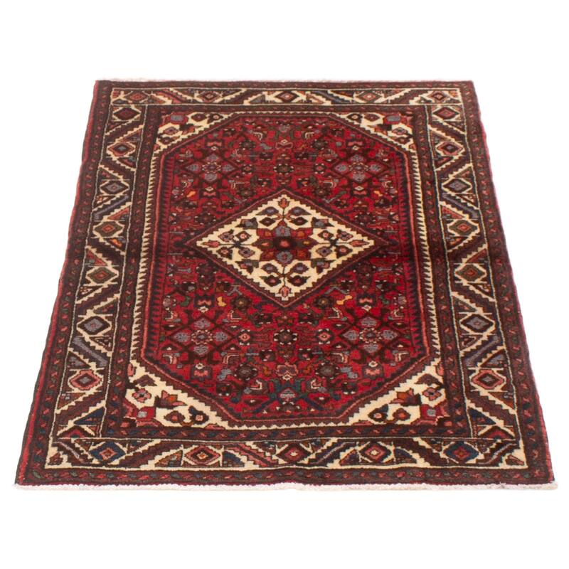 ECARPETGALLERY Hand-knotted Andelz Red Wool Rug - 3'4 x 5'2
