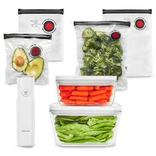 ZWILLING Fresh & Save 7-pc Vacuum Sealer Machine Starter Set, Sous Vide ...