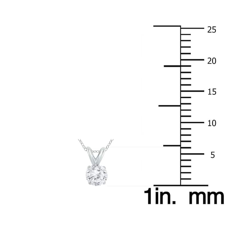 Marquee 1/7 Carat Diamond Solitaire Pendant in .925 Sterling Silver