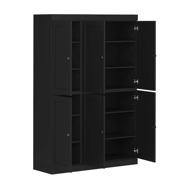 Palace Imports 100% Solid Wood 48.5" Pantry Cabinet with Shaker Doors and Adjustable Shelves