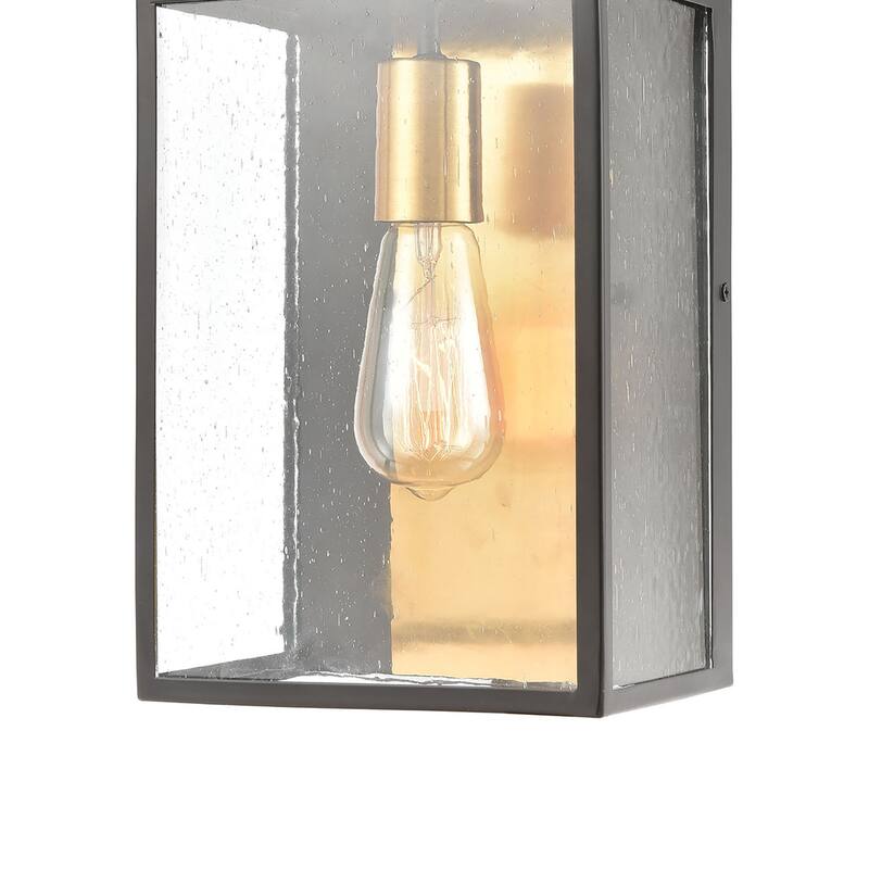 Elk Home Knowlton Matte Black Metal 1 Light Outdoor Wall Sconce