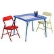 preview thumbnail 17 of 31, Kids Colorful 3 Piece Folding Table and Chair Set