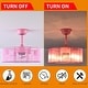 preview thumbnail 10 of 26, Contemporary 4-Light Silver Enclosed Ceiling Fan with Unique Shade