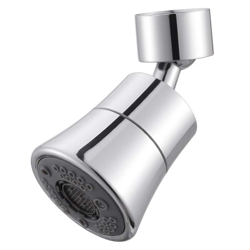 Silver Rotatable Faucet Extender with 5 Water Flow Modes and Core - 1.6 x 1.6 x 2.8 in