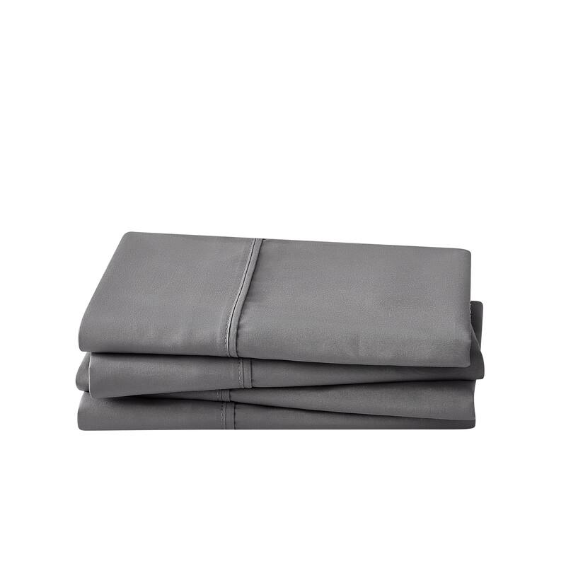 Simmons Essential Solid Sheet Set and Pillowcase - 4 PACK - King Pillowcase - Grey