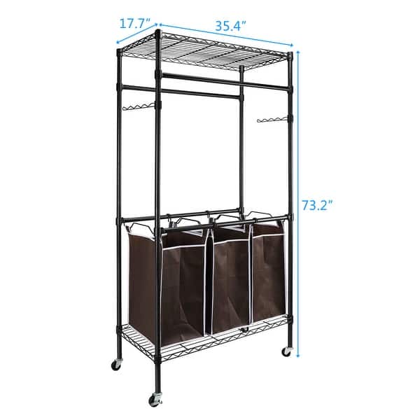 HeavyDuty Sorting Hamper Commercial Grade Clothes Rack On Sale Bed