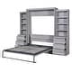 preview thumbnail 8 of 10, Full Multiple Storage Murphy Bed - Grey