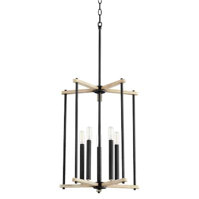 Quorum International 8134-5 Silva 5 Light 16" Wide Wood Pendant