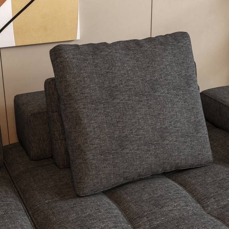 111" Modern Loveseat Sofa with Extra Deep Seats and Comfy Armrests