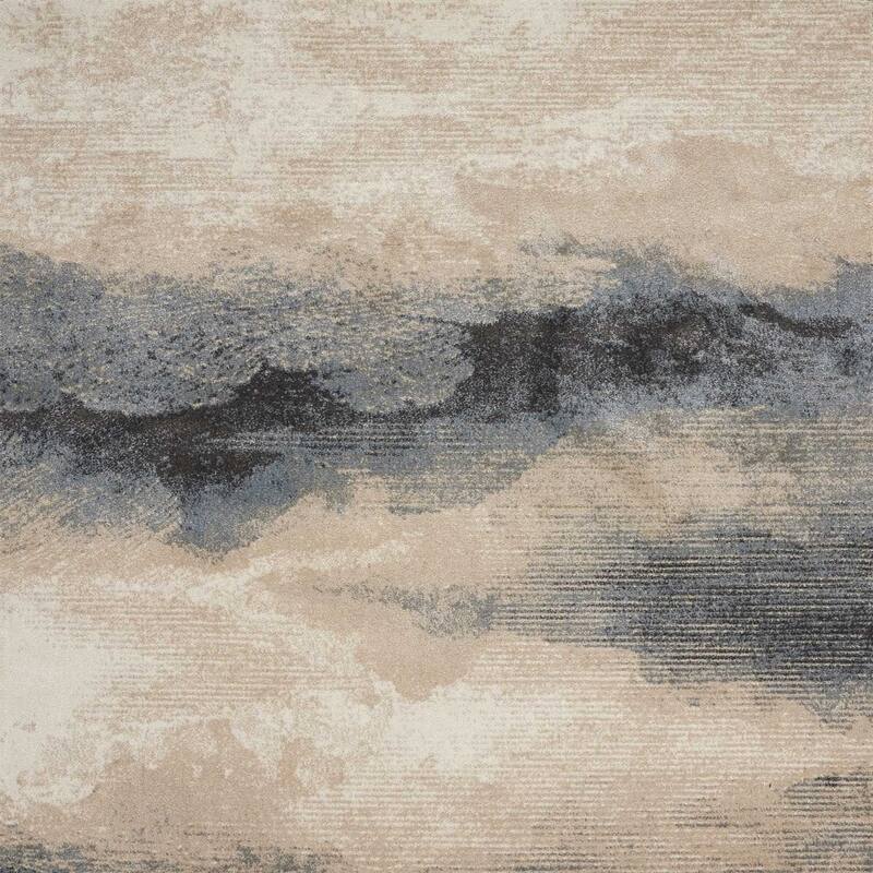 Fuwi Power Loomed Abstract Modern Stain Resistant Area Rug By HomeRoots - 70' X '46' X '0.5