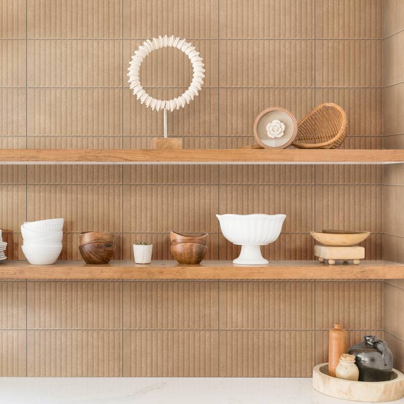 Merola Tile Kings Loft Clay 7-7/8" x 15-3/4" Ceramic Wall Tile