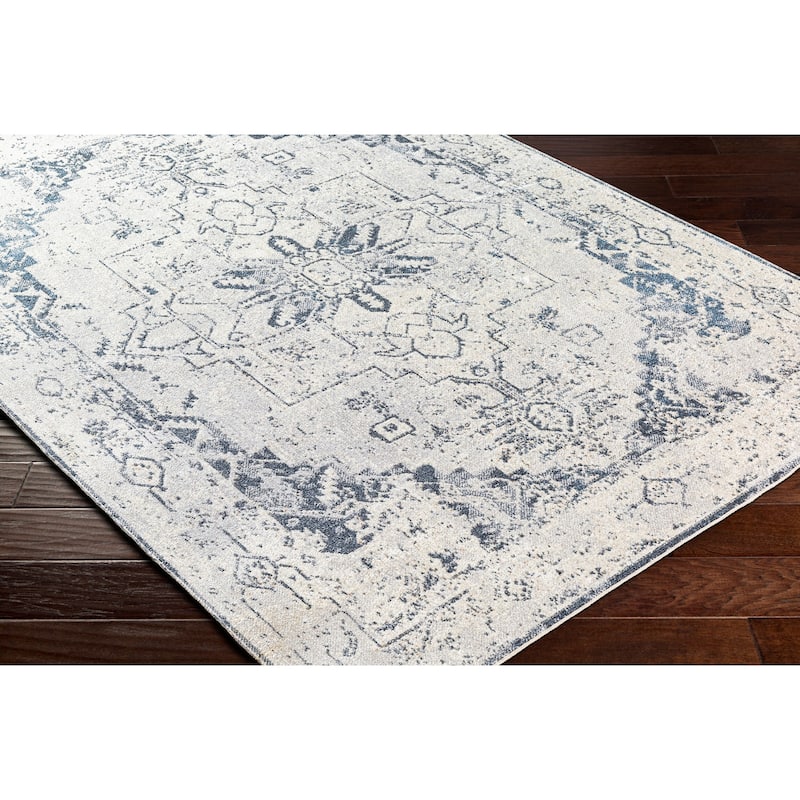 Livabliss Traditional Lillian Medallion Washable Area Rug