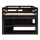 preview thumbnail 11 of 57, Artsy Full Size Loft Bed with Retractable Writing Desk and 3 Drawers, Wooden Loft Bed with Storage Stairs and Shelves, Espresso