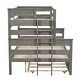 preview thumbnail 10 of 9, Gray Bunk Bed with Upper Twin Bed, Lower Full Bed and Trundle