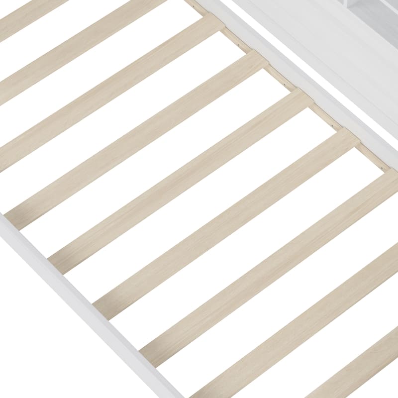Twin Wooden Daybed with Storage Shelves