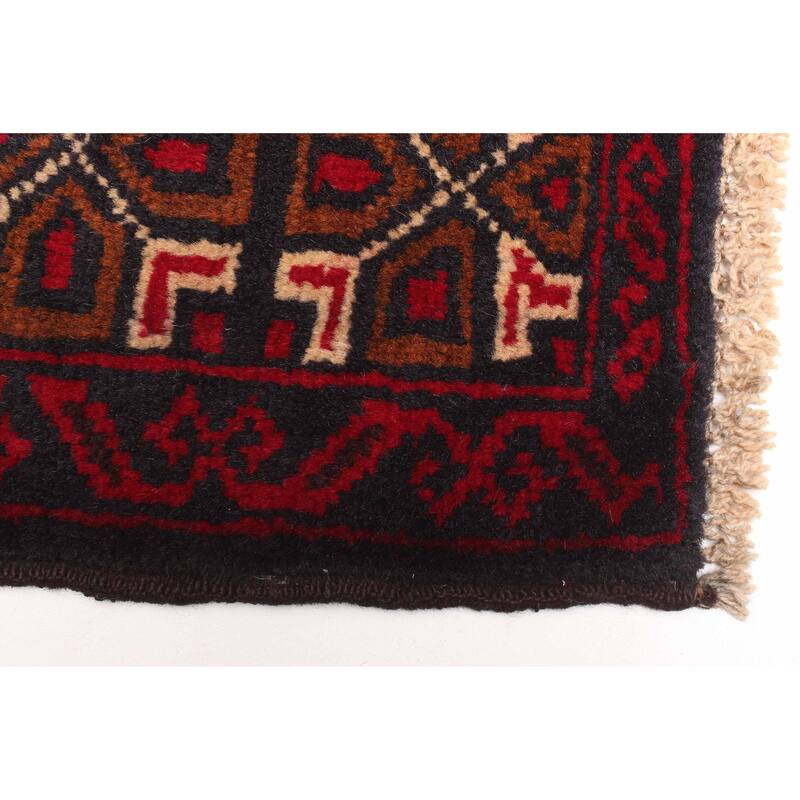 ECARPETGALLERY Hand-knotted Teimani Red Wool Rug - 3'4 x 6'1